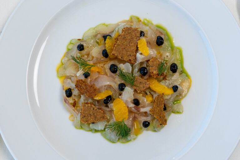 Hotel Piran, sea bass carpaccio