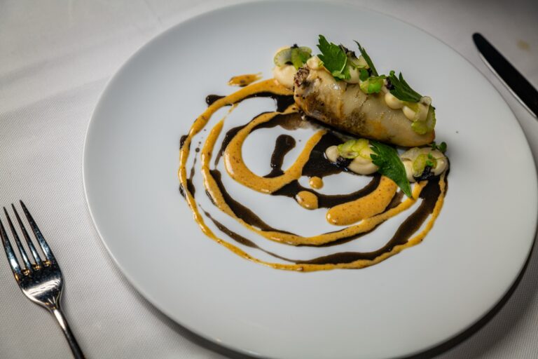 Restavracija Sedem, polnjen jadranski ligenj